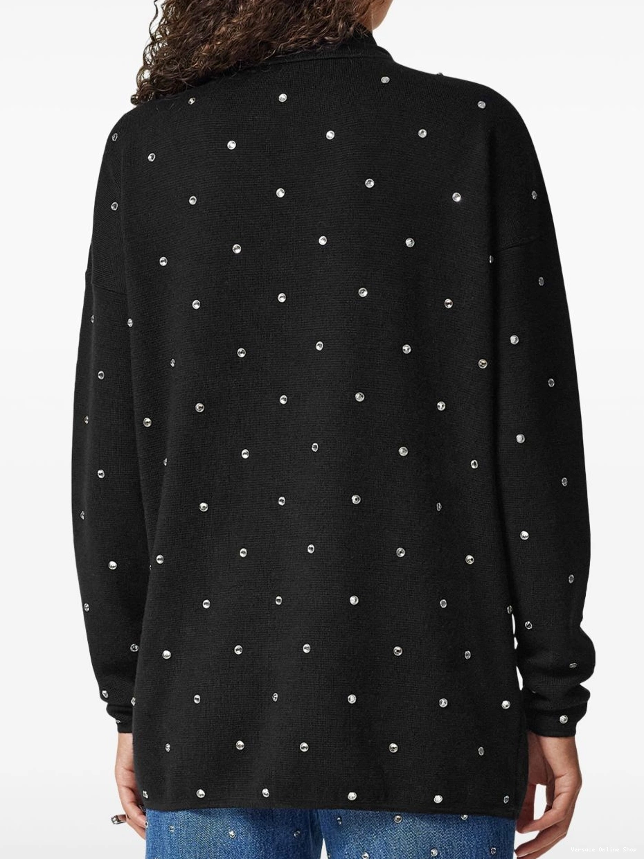 Affordable Versace stud-embellished Women shirt polo 0712